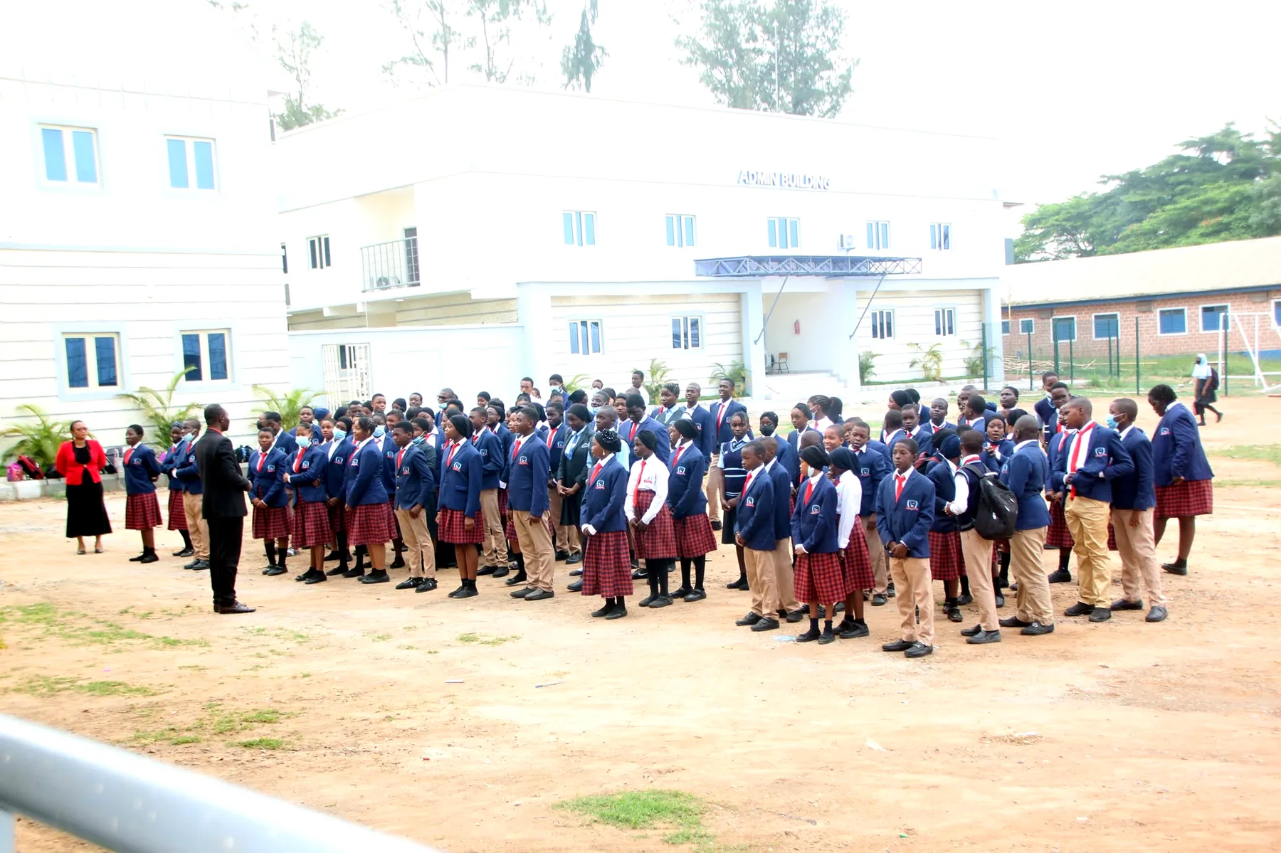 Students in school assembly